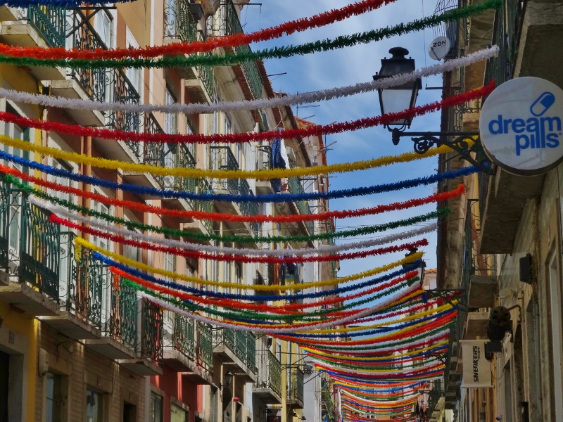Party street in the Bairro Alto