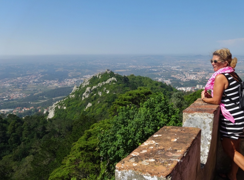 View of the Moorish Castle ruins from the Palácio da Pena