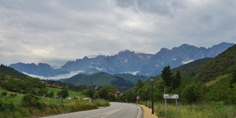 The view of the Picos from outside the campsite 