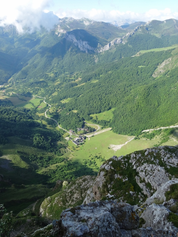 Looking back down to the bottom of the cable car and Eileen