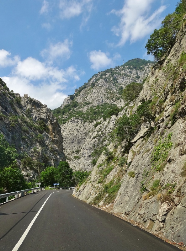 Driving through the Desfiladero de la Hermida