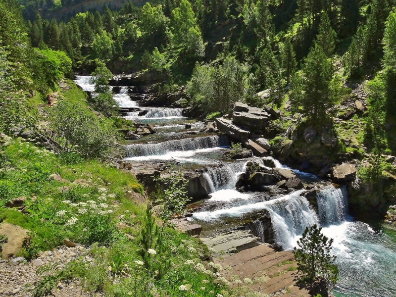 The Gradas Soaso waterfall