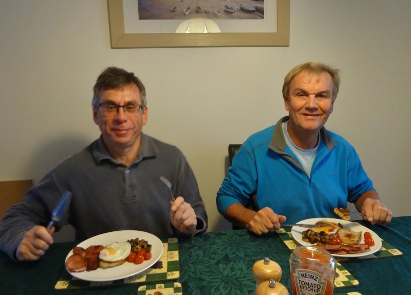 Our first full English breakfast at Neil's
