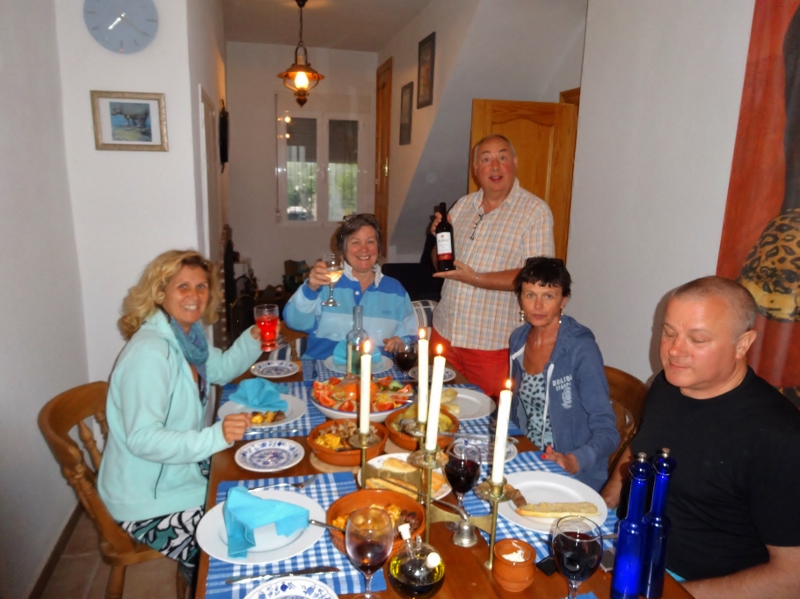 A tasty first supper with Geraldine, Paul, Caroline and Russell