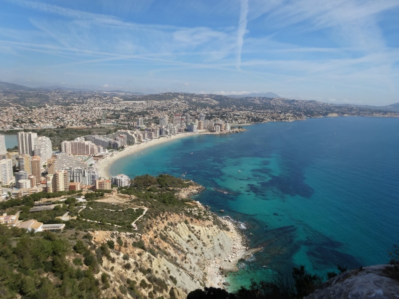Playa La Fossa Levante from Peñón de Ifach