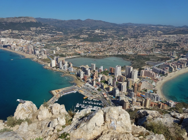 and the view of Calpe from the very top 