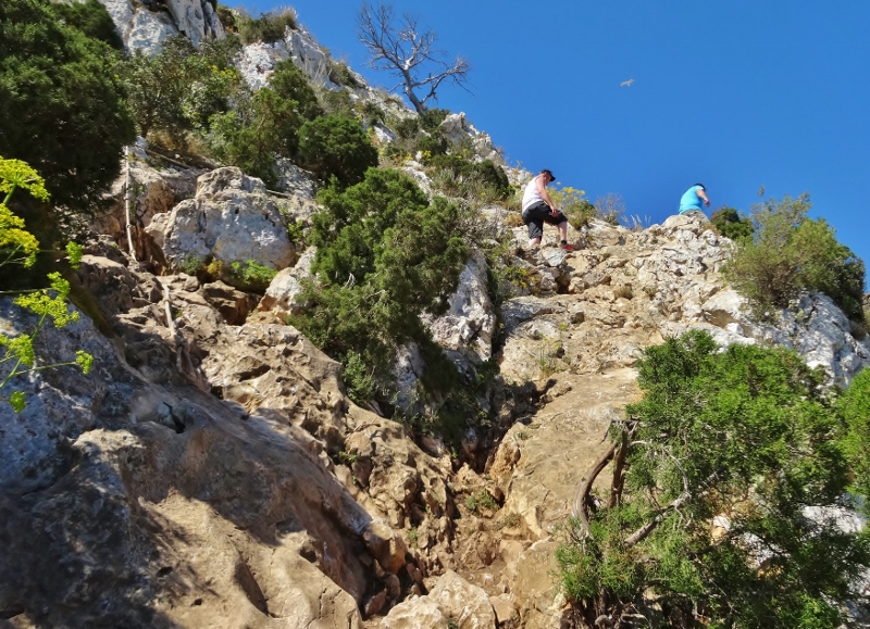 Rope and a rock scramble