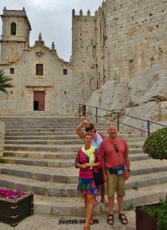 Laura Nicky and David at Peniscola Castle