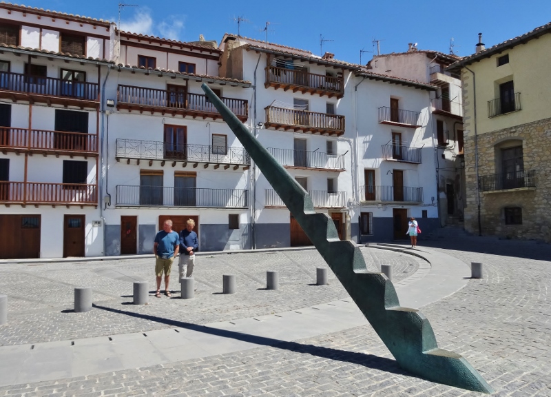 The huge sundial in Morella
