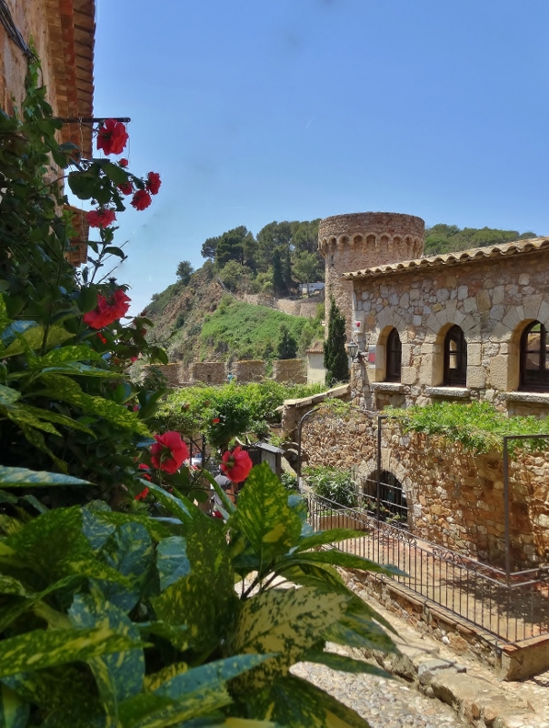 Wandering the streets of the old town in Tossa de Mar