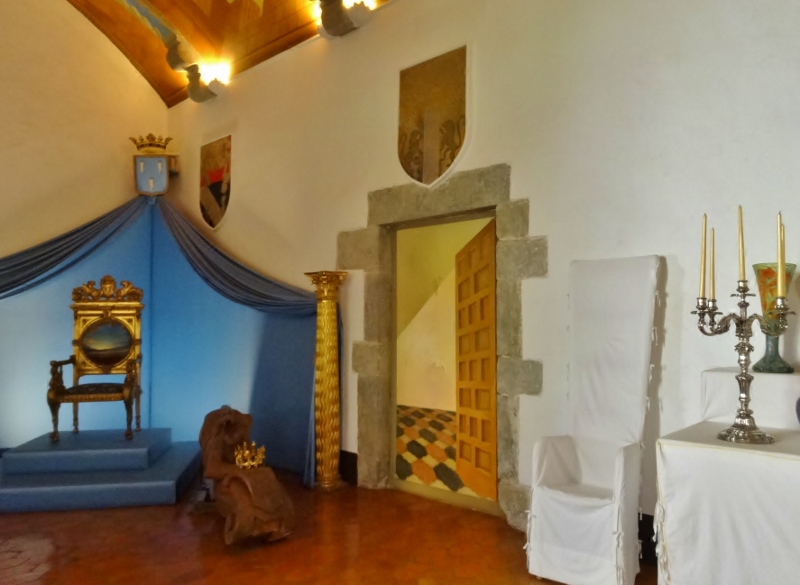 The Coat of Arms room, where the door is a painting