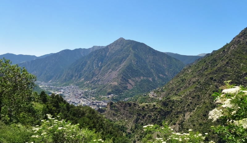 Looking down on Andorra La Vella