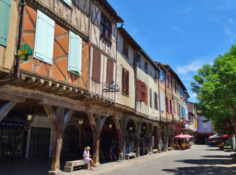 One corner of the Place des Couverts in Mirepoix