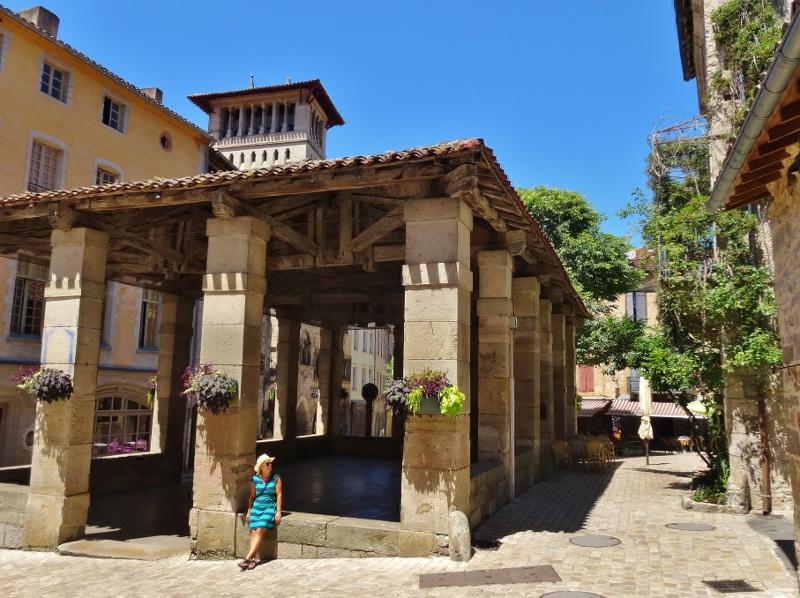 The market hall in St Antonin Nobel Val
