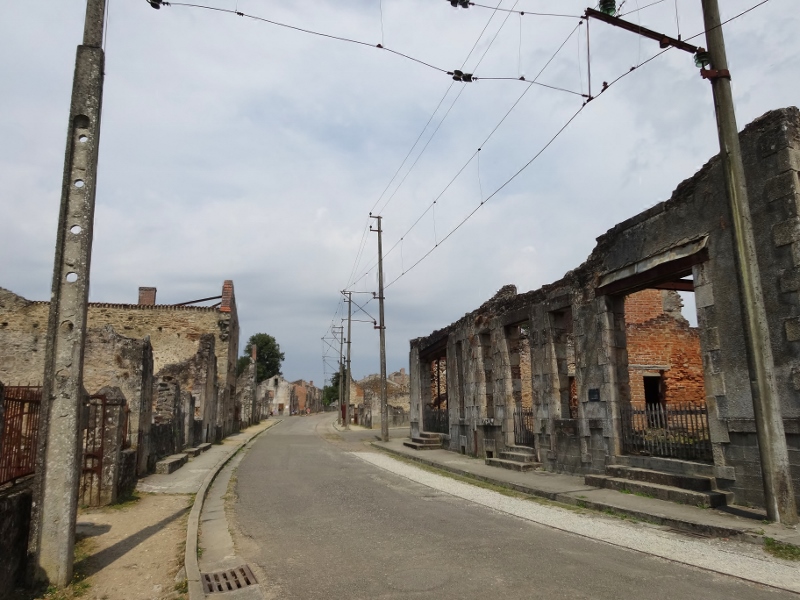 The ruins stand to commemorate the victims