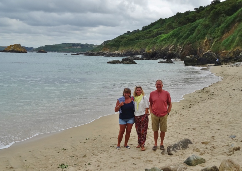 Nicky, Laura and David on the beach