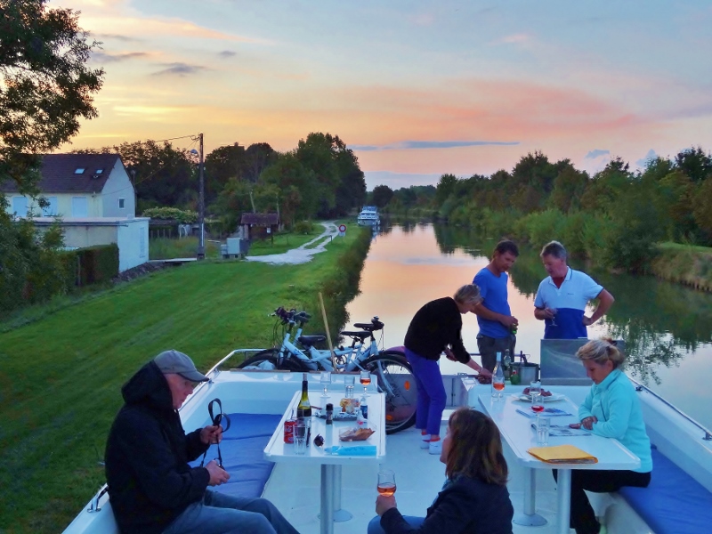 Barbecue at sunset 