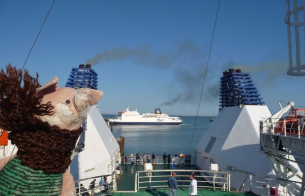 On the ferry leaving Calais 