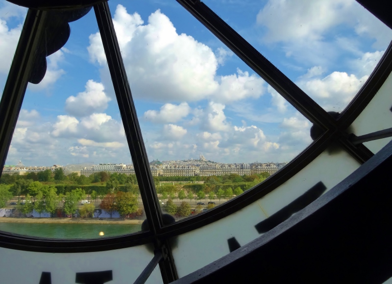 Inside the clock looking towards Montmartre