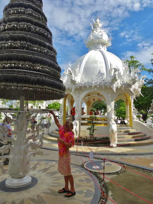 Hanging my prayer at Wat Rong Khun