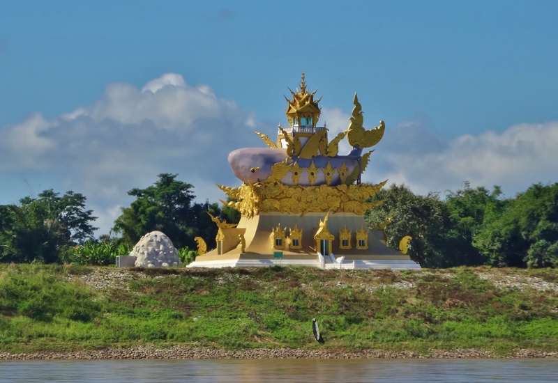 A whale temple spotted on our Mekong River cruise