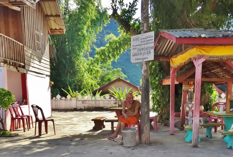 A monk at Ban Xang Hai