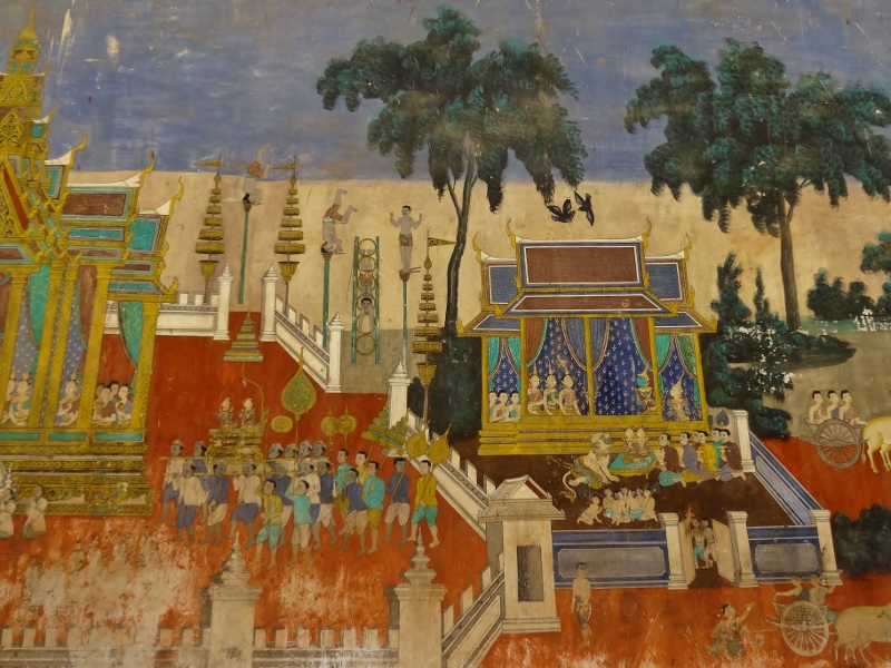 Artwork in the White Pagoda Phnom Penh