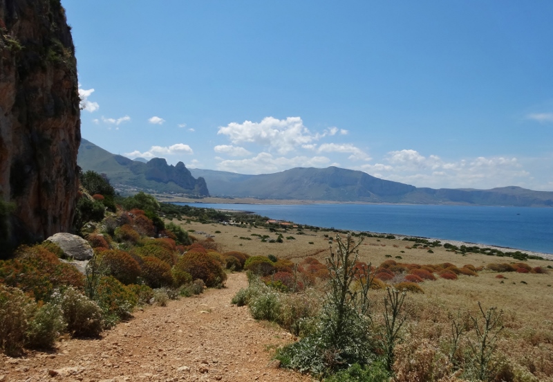 View back towards the campsite