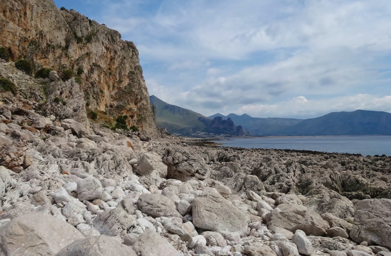 The footpath became a rock scramble