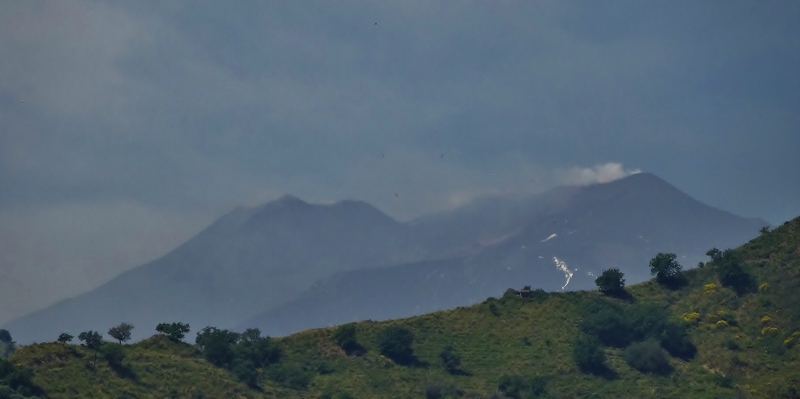 More glimpses of Mount Etna, still puffing a little at the top