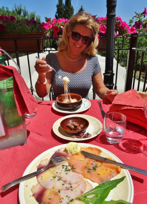 Smoked salmon and smoked swordfish or the stretchy entree of baked mozzarella wrapped in prosciutto
