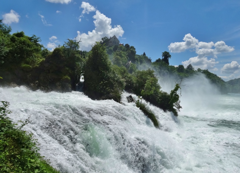 Lookout on the southern side of the Rhine Falls